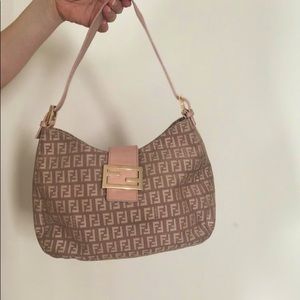 Fendi Zucca Canvas Shoulder Bag